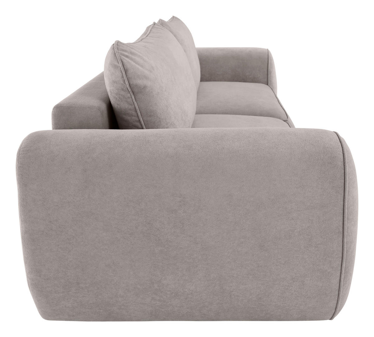SCHLAFSOFA Chenille Cappuccino  inkl. Zierkissen, Rückenkissen, Bettkasten, Schlaffunktion, Rücken echt, Liegefläche im Originalstoff  - Schwarz/Cappuccino, KONVENTIONELL, Kunststoff/Textil (257/96/110cm) - Milino