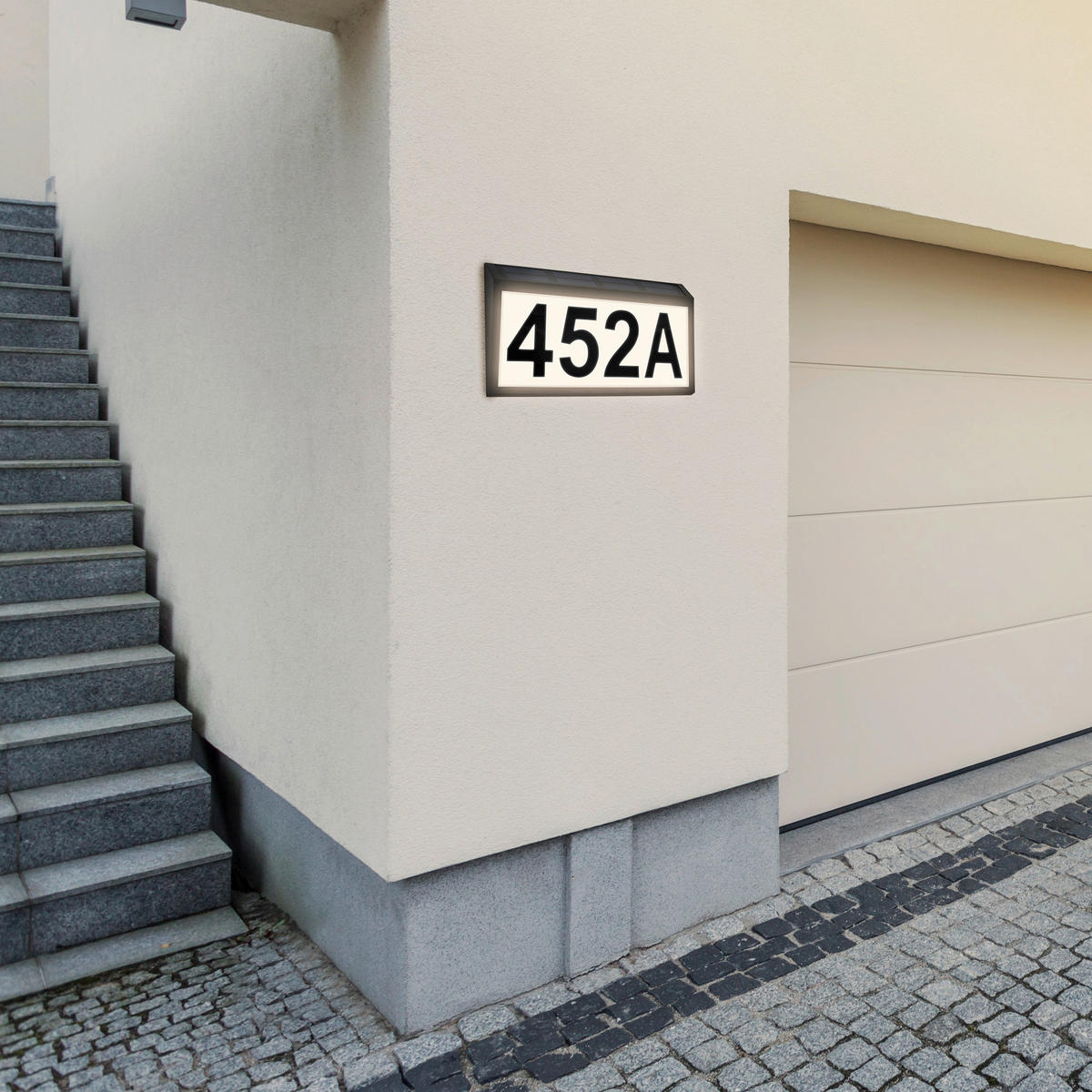 SZOLÁRLÁMPA  - fekete, Basics, műanyag (28/18/3,5cm)