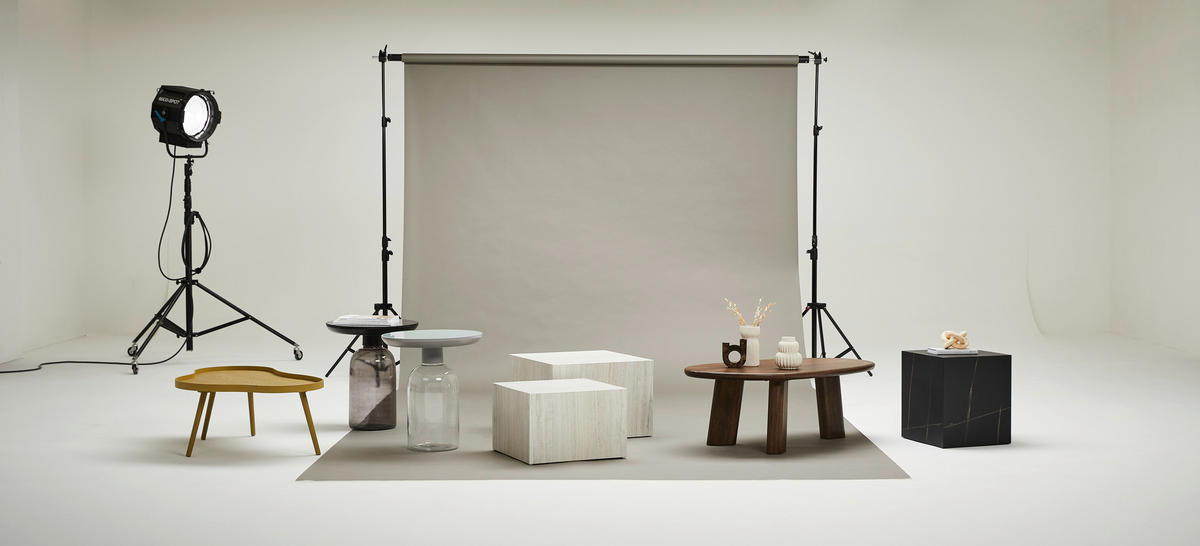 BEISTELLTISCH 50/50/56 cm Hellgrau, Transparent rund  - Transparent/Hellgrau, Design, Glas/Metall (50/50/56cm) - Livetastic