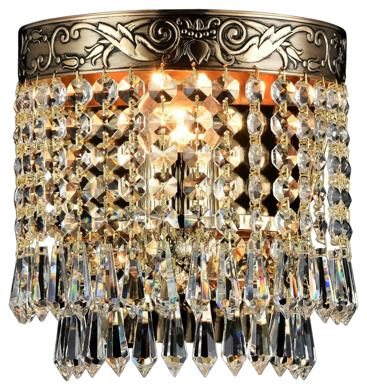 WANDLEUCHTE 17/18,4/11,9 cm   - Goldfarben, Basics, Glas/Metall (17/18,4/11,9cm) - MAYTONI