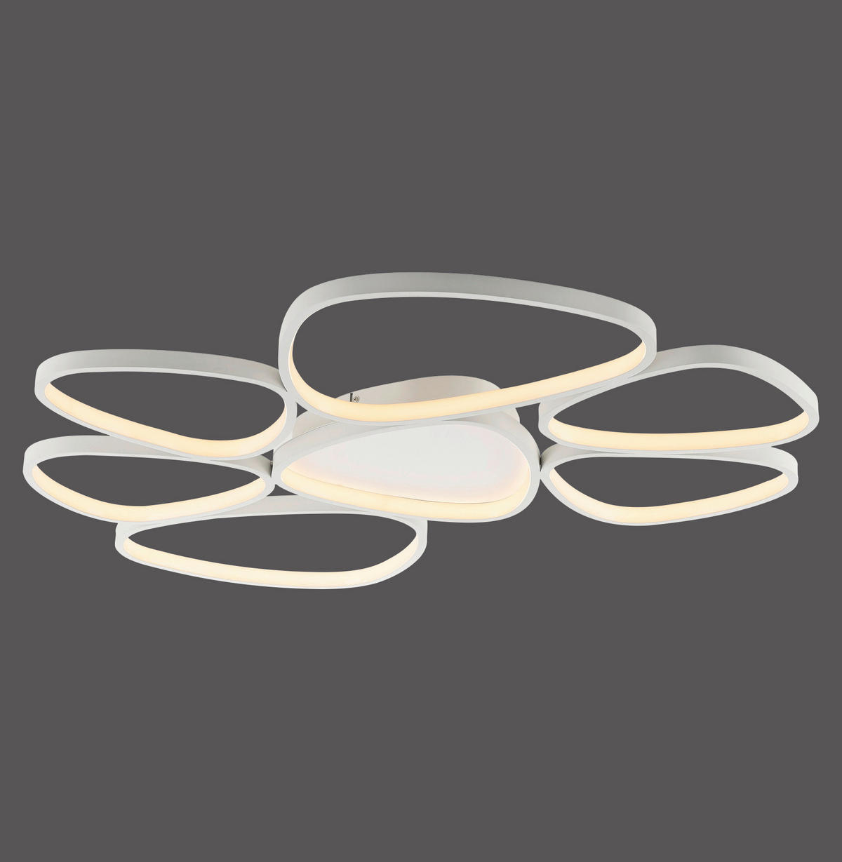 LED-DECKENLEUCHTE 92/70/6,5 cm  - Weiß, Design, Kunststoff/Metall (92/70/6,5cm) - Just Light