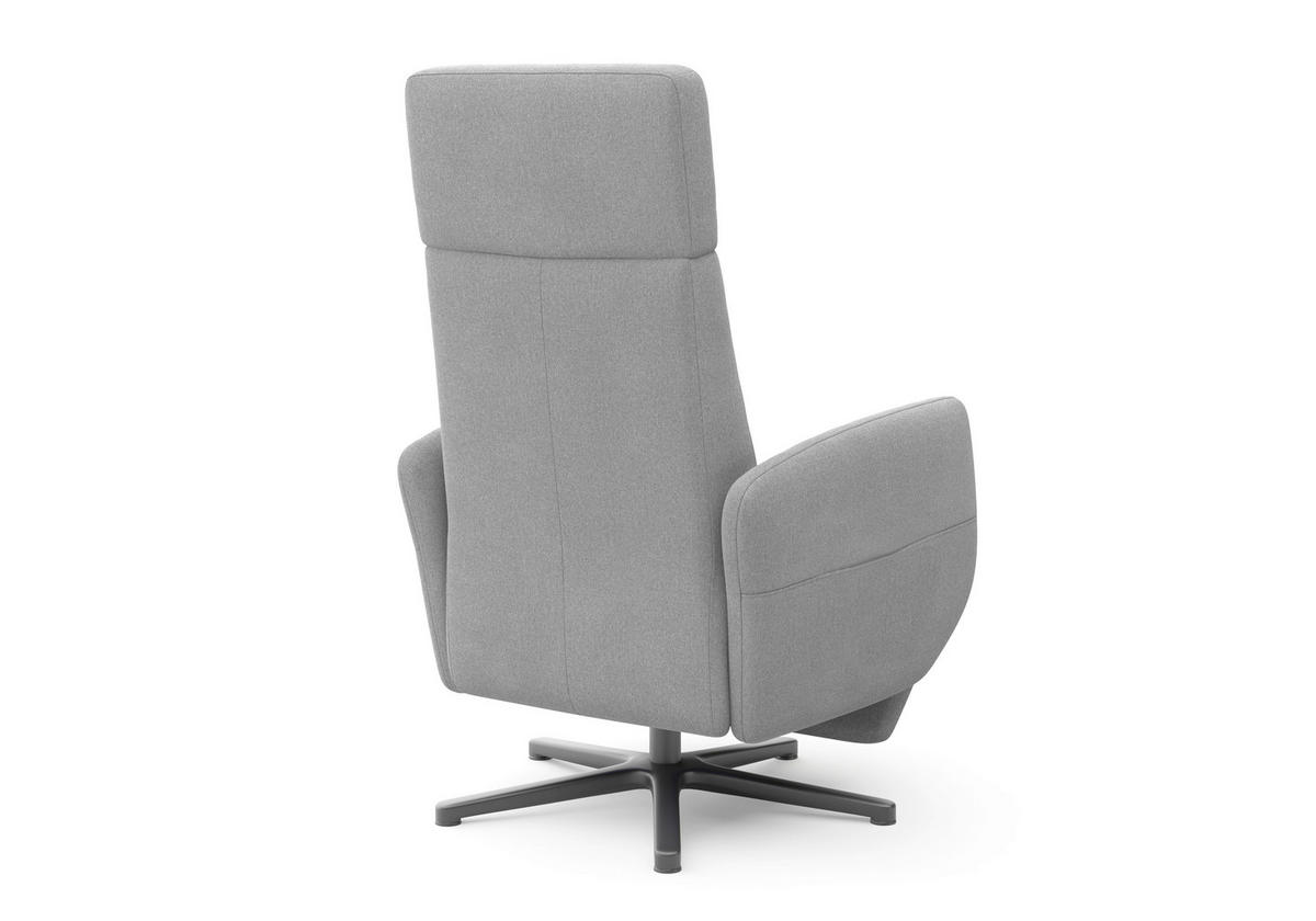 RELAXSESSEL in Textil Grau  - Schwarz/Grau, Konventionell, Textil/Metall (71/110/82cm) - Sit & More