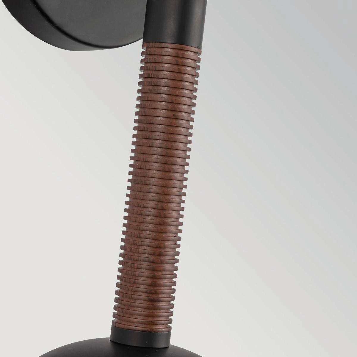 LED-WANDLEUCHTE Alora Mood 57,2/15,2 cm  - Walnussfarben/Schwarz, Design, Glas/Metall (57,2/15,2cm) - Elstead Lighting