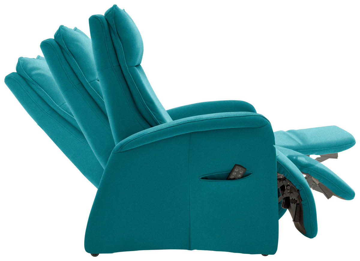 FERNSEHSESSEL in Chenille Petrol  - Petrol, Konventionell, Kunststoff/Textil (79-83/108/87cm) - Valdera