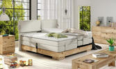 BOXSPRINGBETT 180/200 cm  in Creme, Eichefarben  - Eichefarben/Creme, KONVENTIONELL, Holz/Textil (180/200cm) - Valnatura