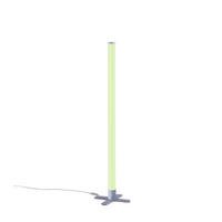 PODNA LED LAMPA - srebrna, Dizajnerski, plastika (24,5/24,5/103cm)