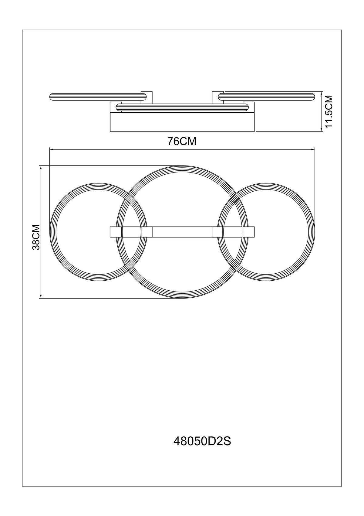LED-DECKENLEUCHTE Fletcher 76,1/38/11,5 cm  - Transparent/Schwarz, Design, Kunststoff/Metall (76,1/38/11,5cm) - Globo