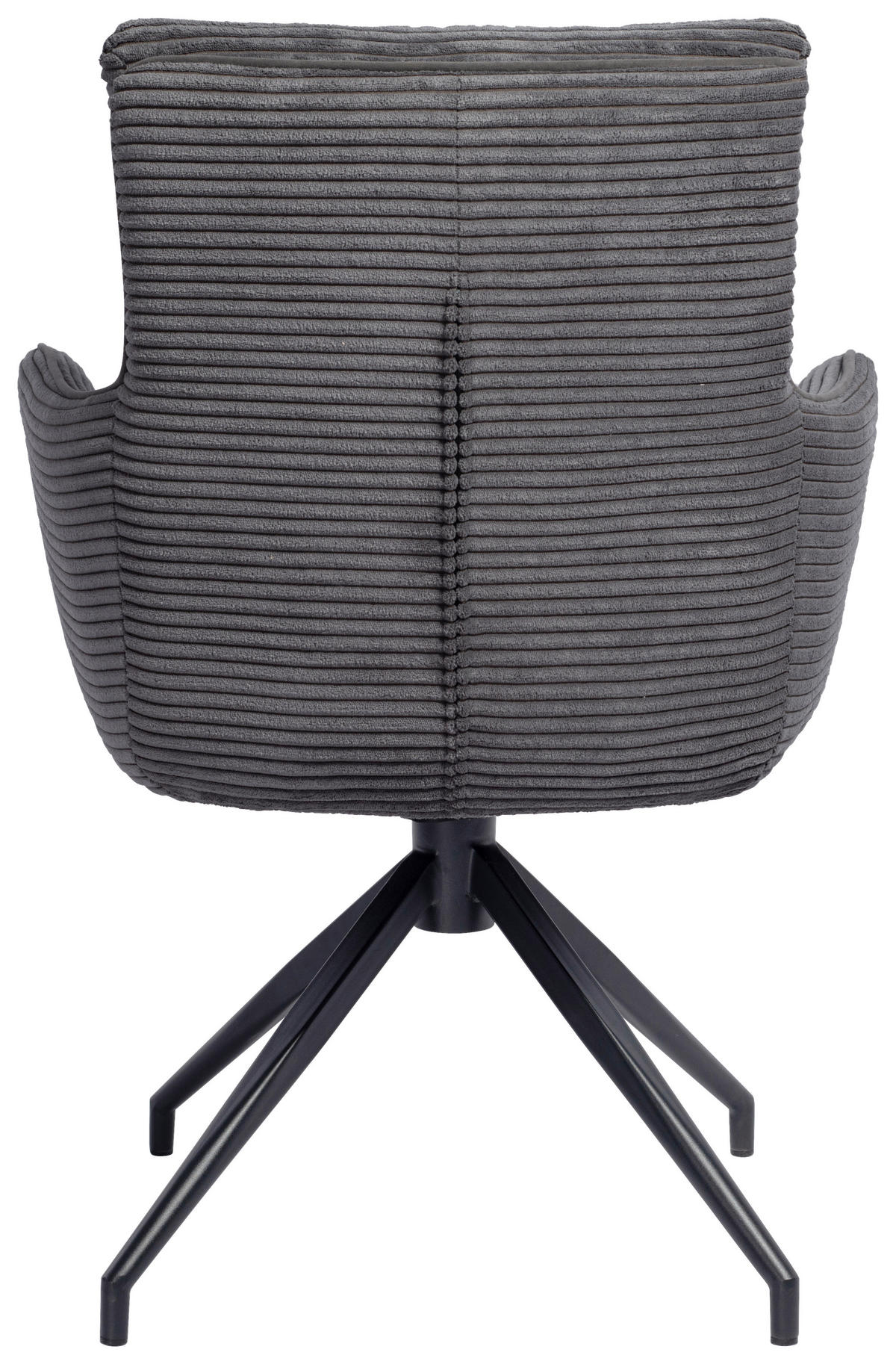 ARMLEHNSTUHL  in Eisen Cord  - Blaugrau/Schwarz, Design, Textil/Metall (66/89/64cm) - Stylife