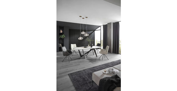 ESSTISCH in Kunststoff, Keramik 200/100/75 cm  - Anthrazit/Beige, Design, Keramik/Kunststoff (200/100/75cm) - Dieter Knoll