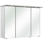 SPIEGELSCHRANK 96/70/18 cm  - Chromfarben/Weiß, KONVENTIONELL, Glas/Holzwerkstoff (96/70/18cm) - Xora