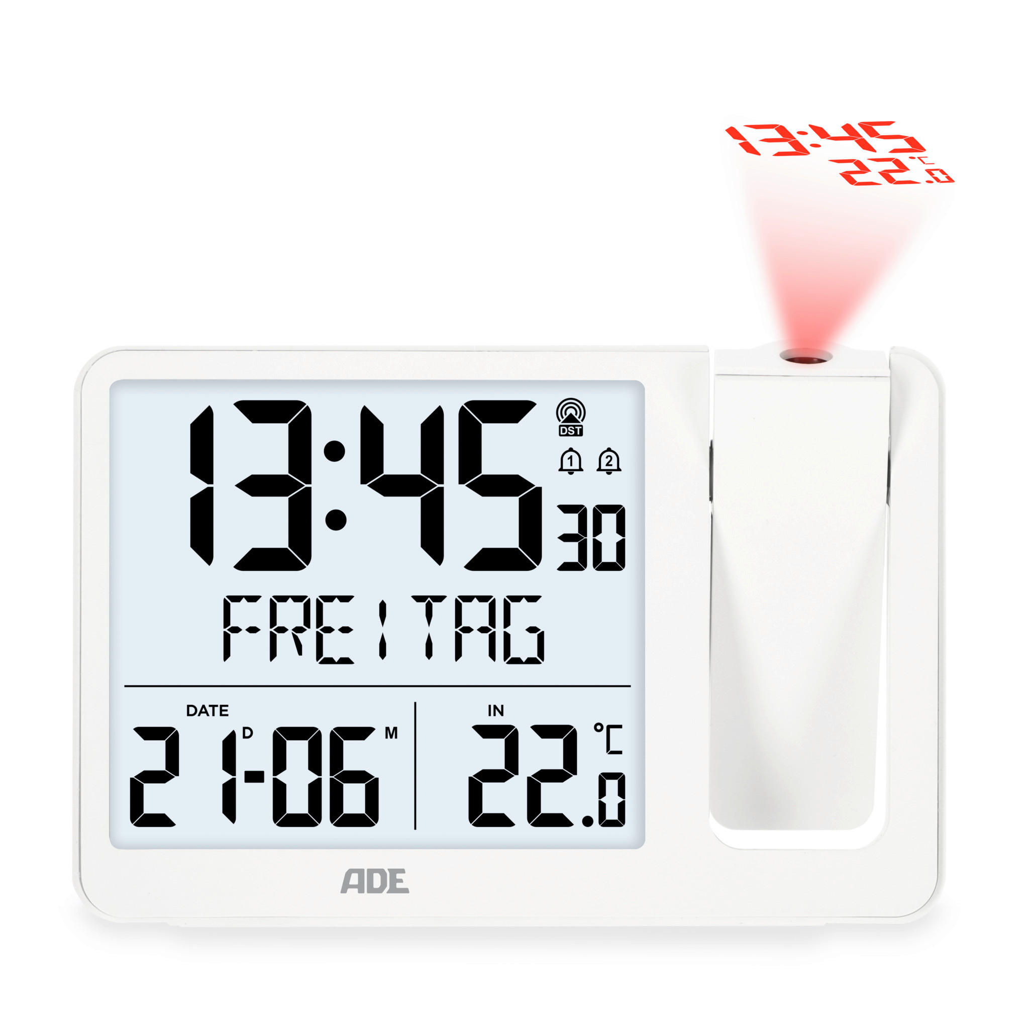 FUNKUHR Weiß  - Weiß, Basics, Kunststoff (15,4/10,4/4,2cm)