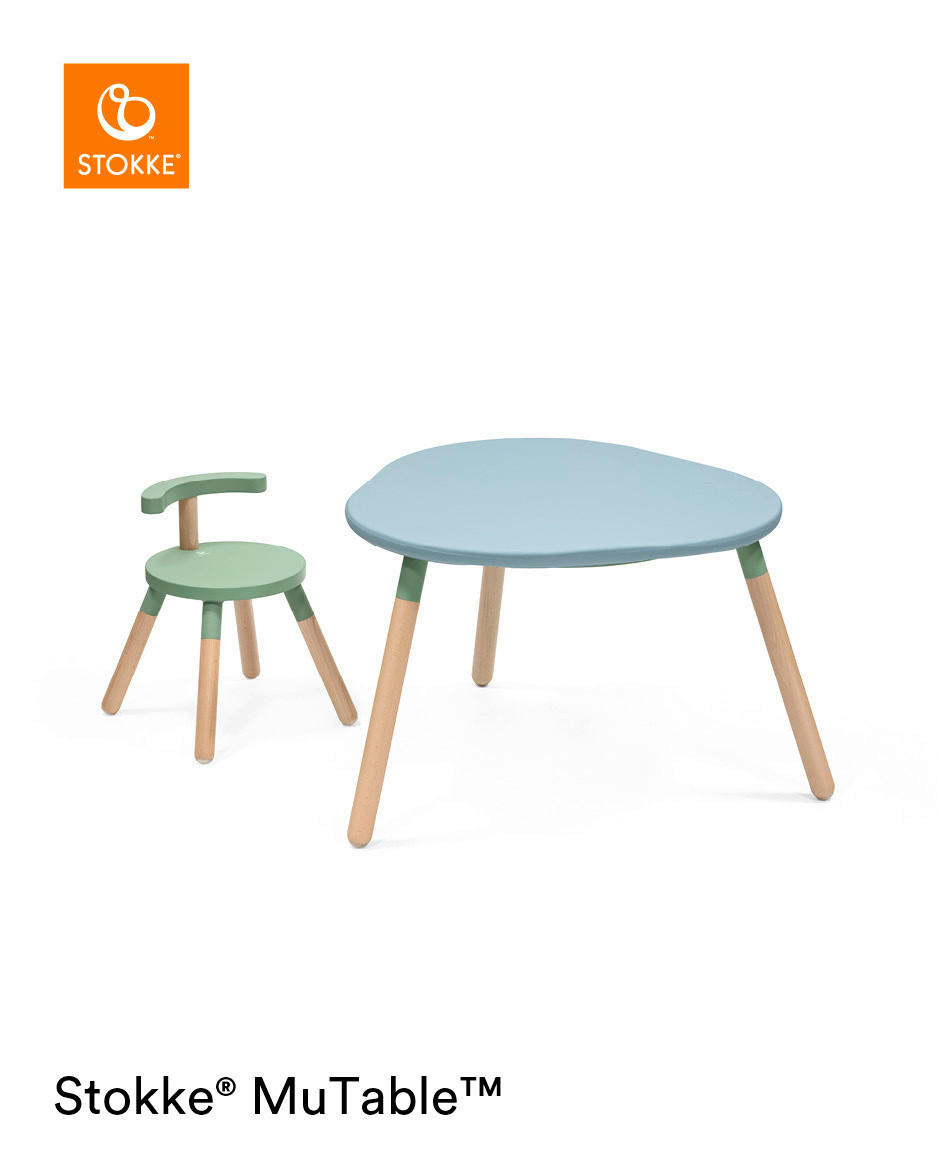 SPIELMATTE MuTable  - Hellblau, Basics, Kunststoff (72.6/70.2/2.9cm) - Stokke