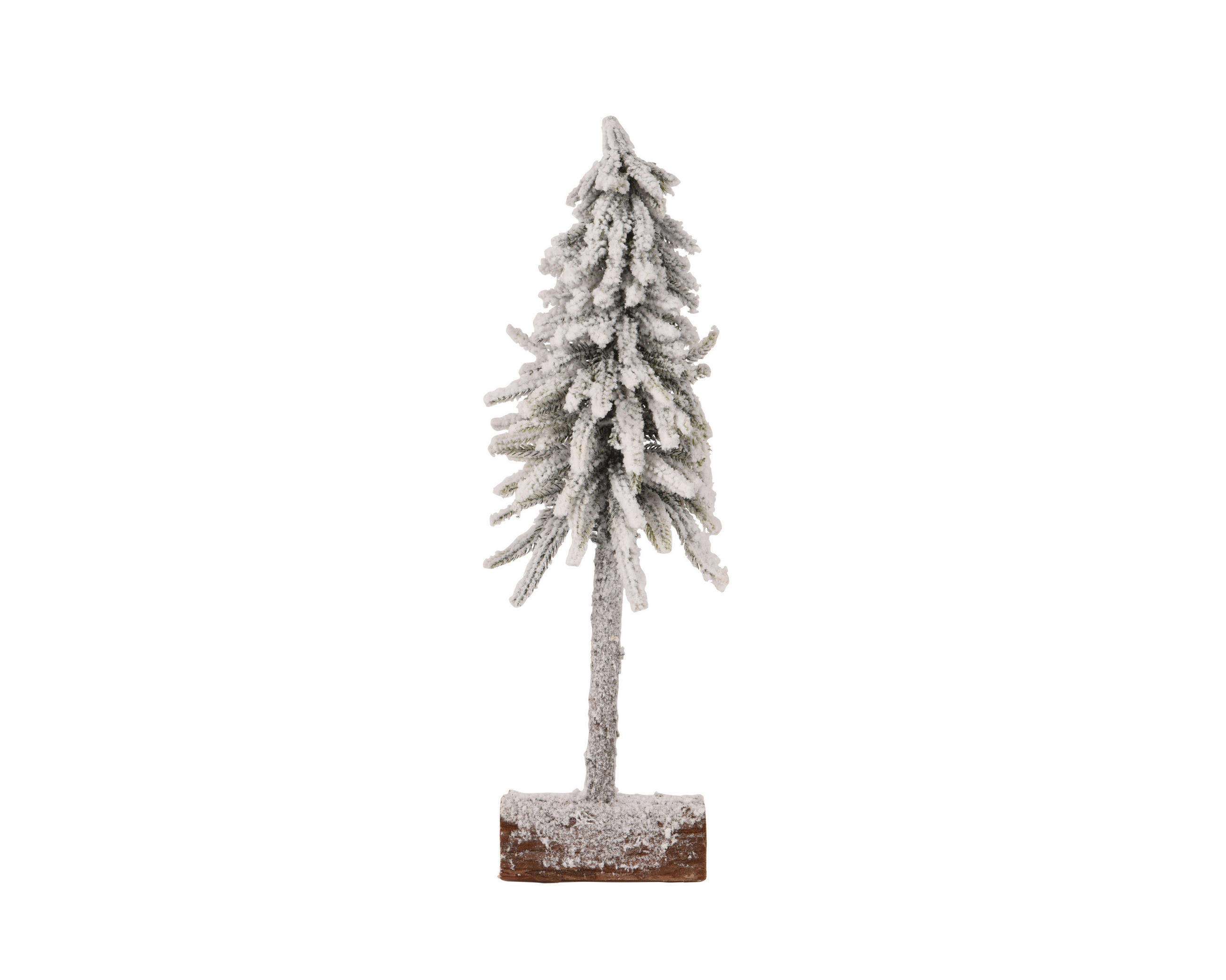 DEKOWEIHNACHTSBAUM  - Braun/Weiß, KONVENTIONELL, Holz/Kunststoff (15,00/15,00/45,00cm)