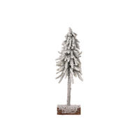DEKOWEIHNACHTSBAUM  - Braun/Weiß, KONVENTIONELL, Holz/Kunststoff (15,00/15,00/45,00cm)