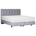 BOXSPRINGBETT 180/200 cm,  in Hellgrau, Topper, Matratzen, H3 = fest  - Hellgrau/Schwarz, Design, Holzwerkstoff/Textil (180/200cm) - Esposa