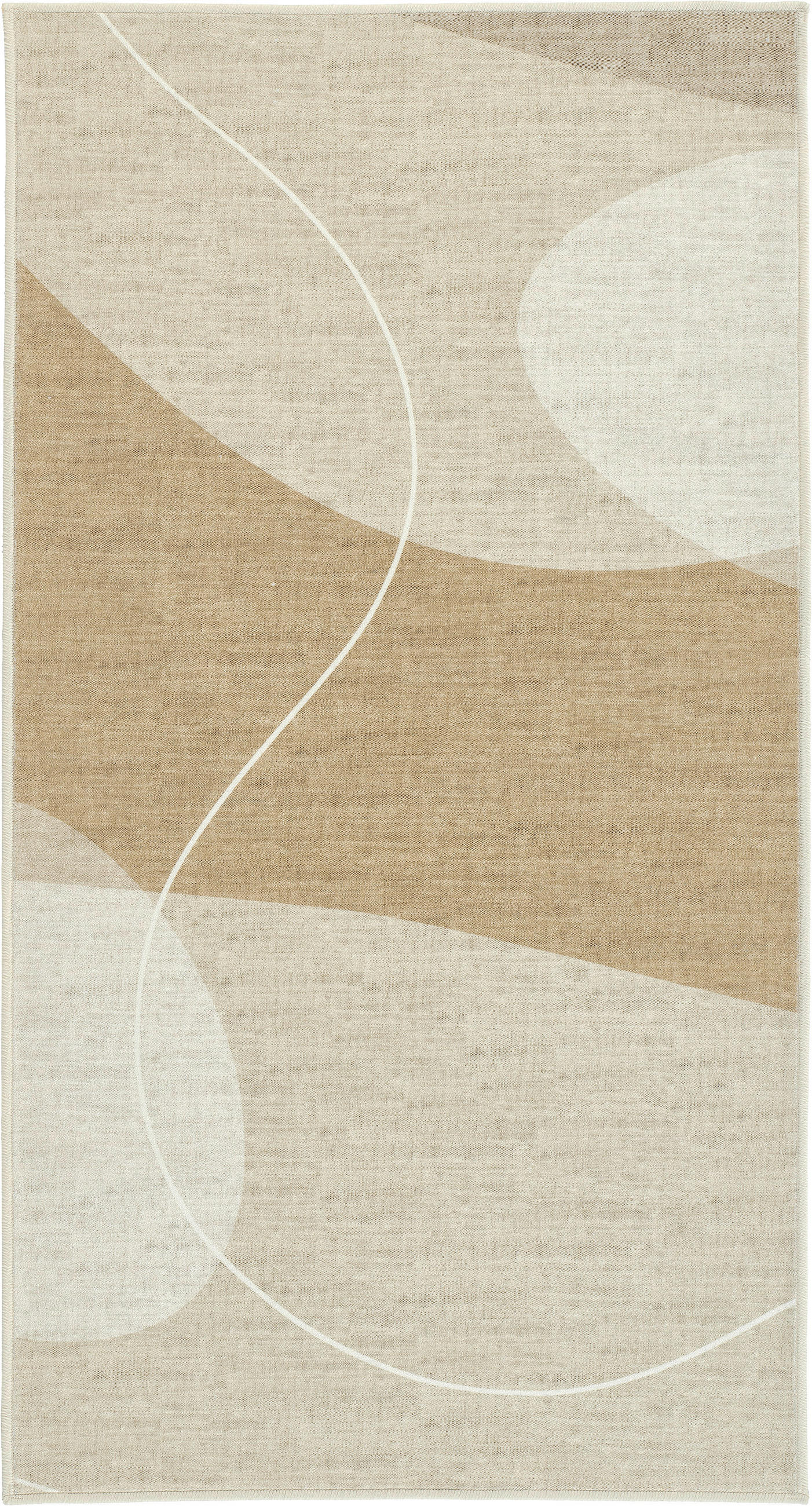 VINTAGE-TEPPICH 80/150 cm CORTEA DUNIS, waschbar Creme, Pinienfarben, Honigeiche rechteckig  - Honigeiche/Creme, Design, Kunststoff/Textil (80/150cm) - Lindorug