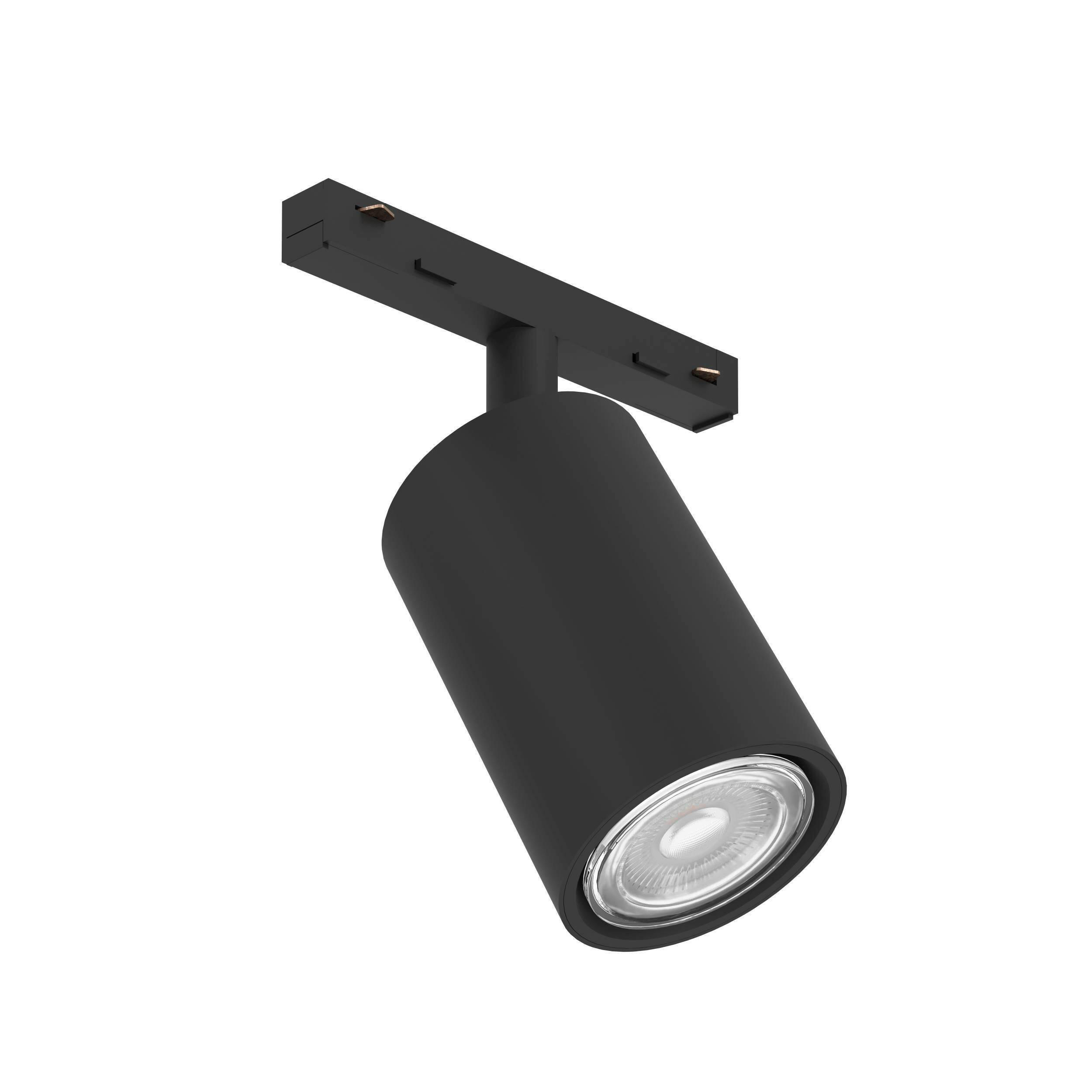 SCHIENENSYSTEM-STRAHLER 5,5/14 cm  - Schwarz, Basics, Kunststoff (5,5/14cm)