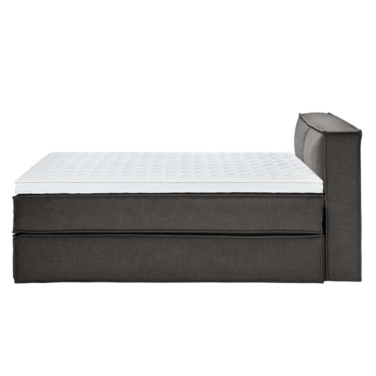 BOXSPRINGBETT 160/200 cm  in Anthrazit  - Anthrazit/Schwarz, Design, Textil (160/200cm) - home24