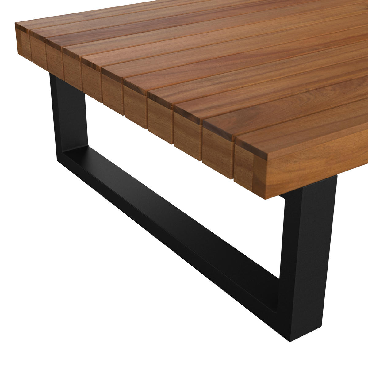 LOUNGEGARNITUR 216/234 cm Akazie massiv Stahl  - Grau/Teakfarben, MODERN, Holz/Textil (216/234cm) - Ambia Garden