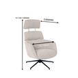 RELAXSESSELSET in Metall, Textil Schwarz, Beige  - Beige/Schwarz, Design, Textil/Metall (74/110/89cm) - Dieter Knoll
