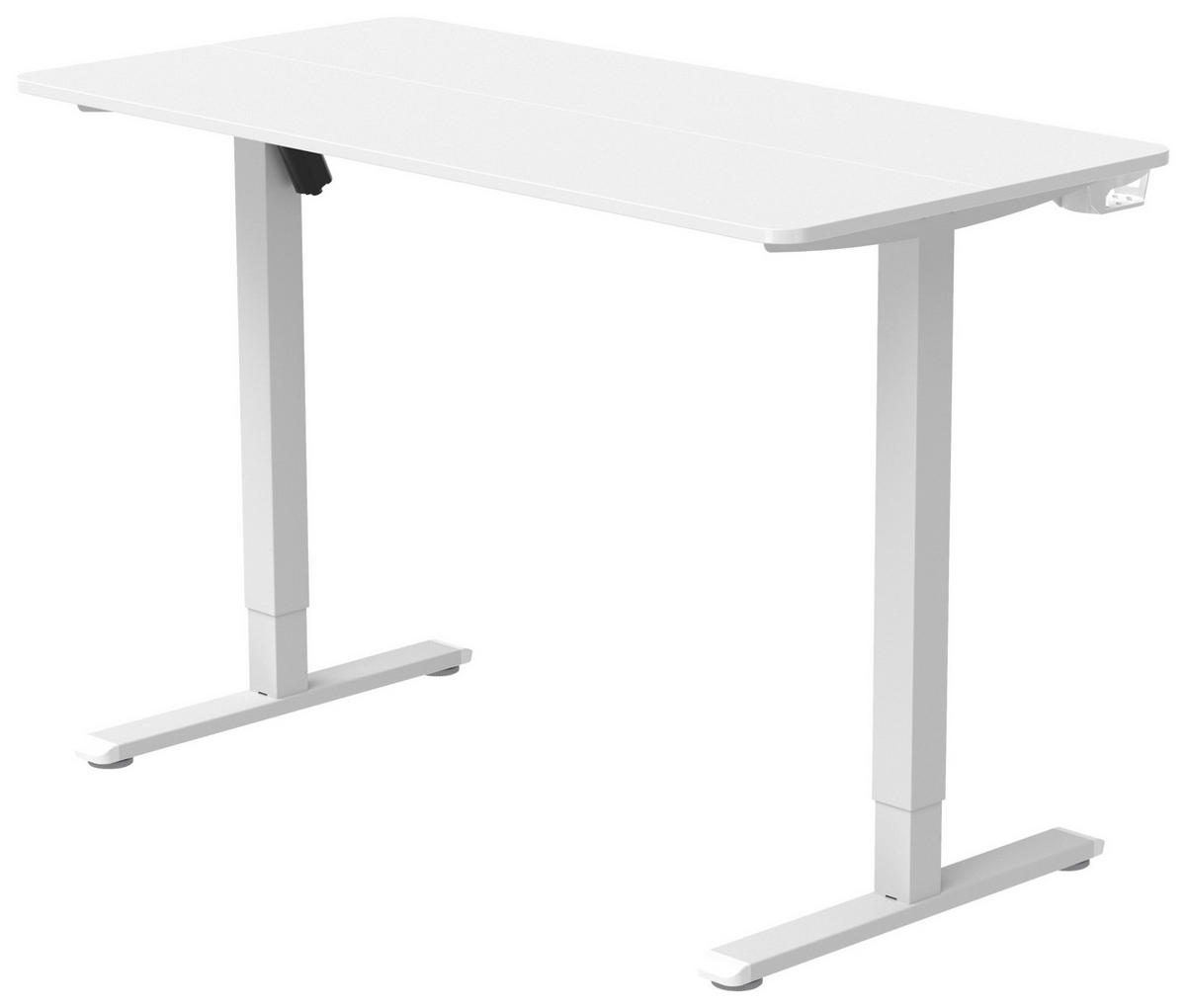 SCHREIBTISCH 120/60/70-115 cm Weiß elektrisch höhenverstellbar  - Weiß, MODERN, Holzwerkstoff/Kunststoff (120/60/70-115cm) - Livetastic