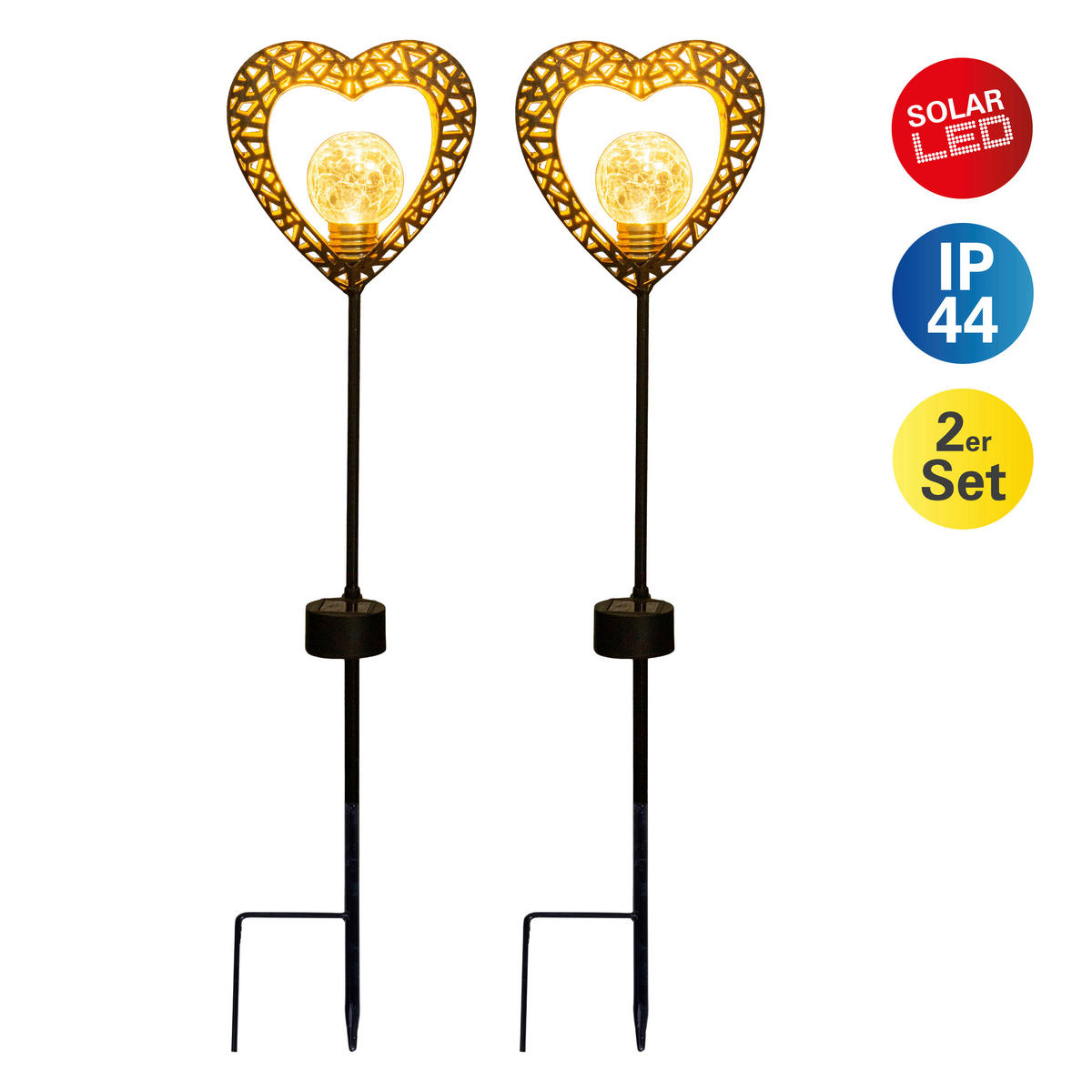 SOLARLEUCHTE  - Schwarz, Basics, Glas/Kunststoff (12,5/4,2/59cm) - Näve