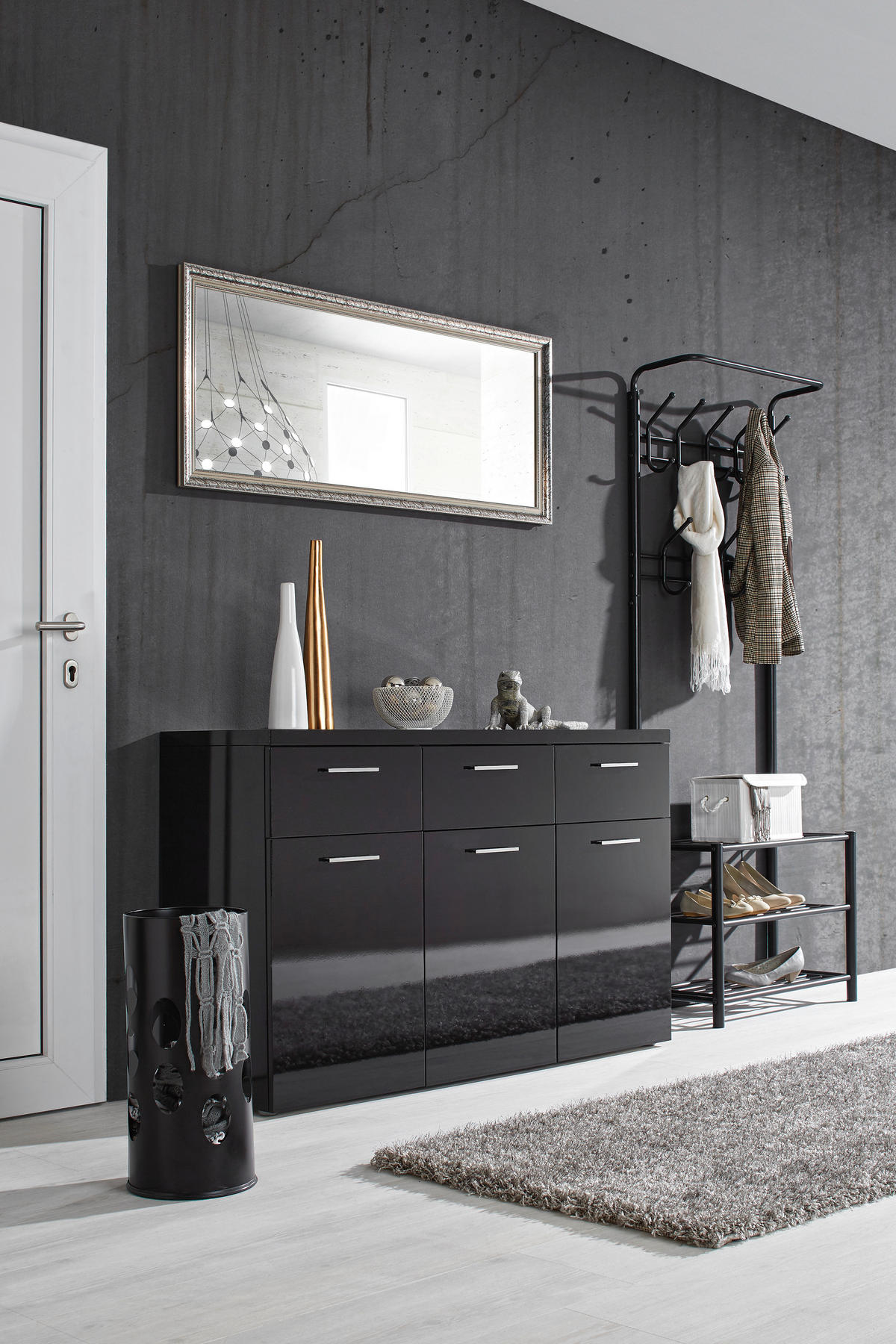 KLÄDHÄNGARE - svart, Design, metall (67/185/32cm) - Best Price