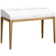 SCHREIBTISCH 120/60/76,5-86 cm  in Weiß, Eichefarben  - Eichefarben/Weiß, MODERN, Holz/Holzwerkstoff (120/60/76,5-86cm) - Novel