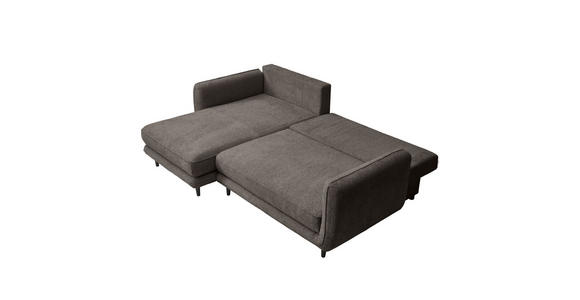 ECKSOFA in Struktur Taupe  - Taupe/Schwarz, KONVENTIONELL, Holz/Textil (170/247cm) - Carryhome