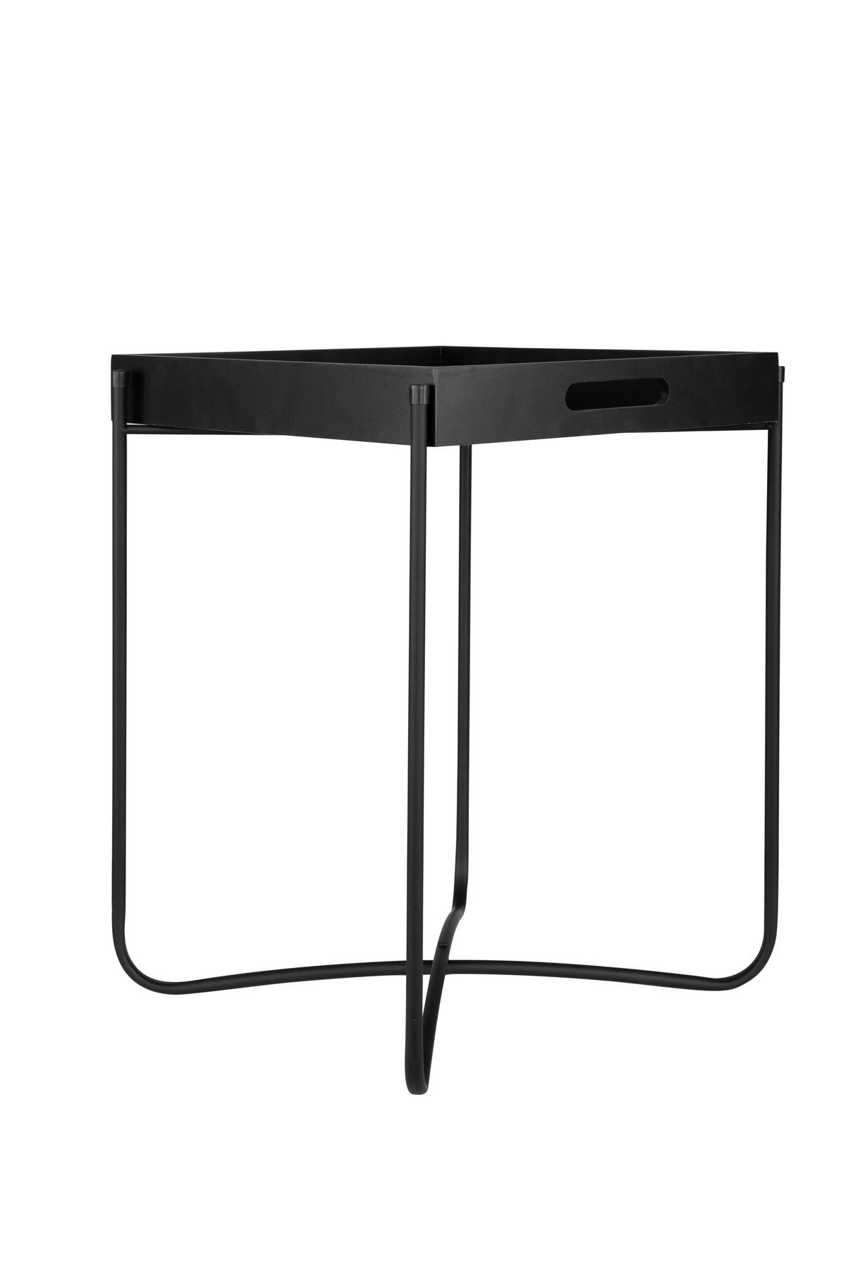 MIZICA, črna  - črna, Trend, kovina/leseni material (35/47/35,5cm) - Ambia Home