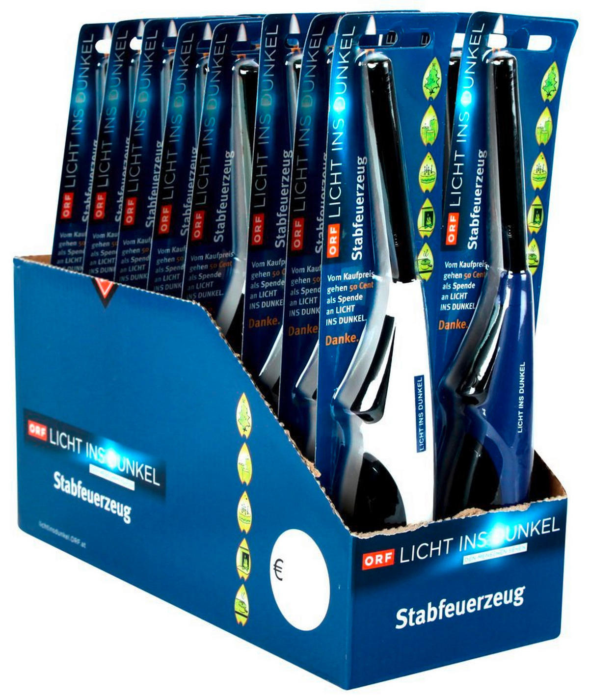 STABFEUERZEUG - Blau/Weiß, Trend, Kunststoff (5,5/26/3,5cm)