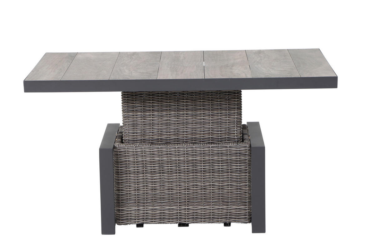 LOUNGEGARNITUR Aluminium  - Grau, Basics, Keramik/Kunststoff (72/103/93cm) - Siena Garden