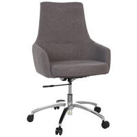 DREHSTUHL Flachgewebe Dunkelgrau  - Dunkelgrau/Silberfarben, Basics, Kunststoff/Textil (65/97/60cm) - MID.YOU