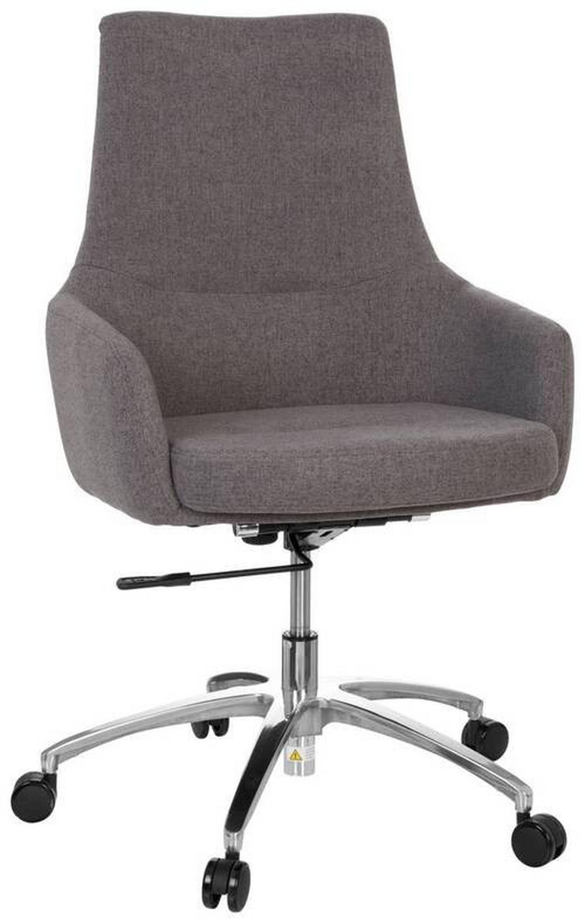 DREHSTUHL Flachgewebe Dunkelgrau  - Dunkelgrau/Silberfarben, Basics, Kunststoff/Textil (65/97/60cm) - MID.YOU