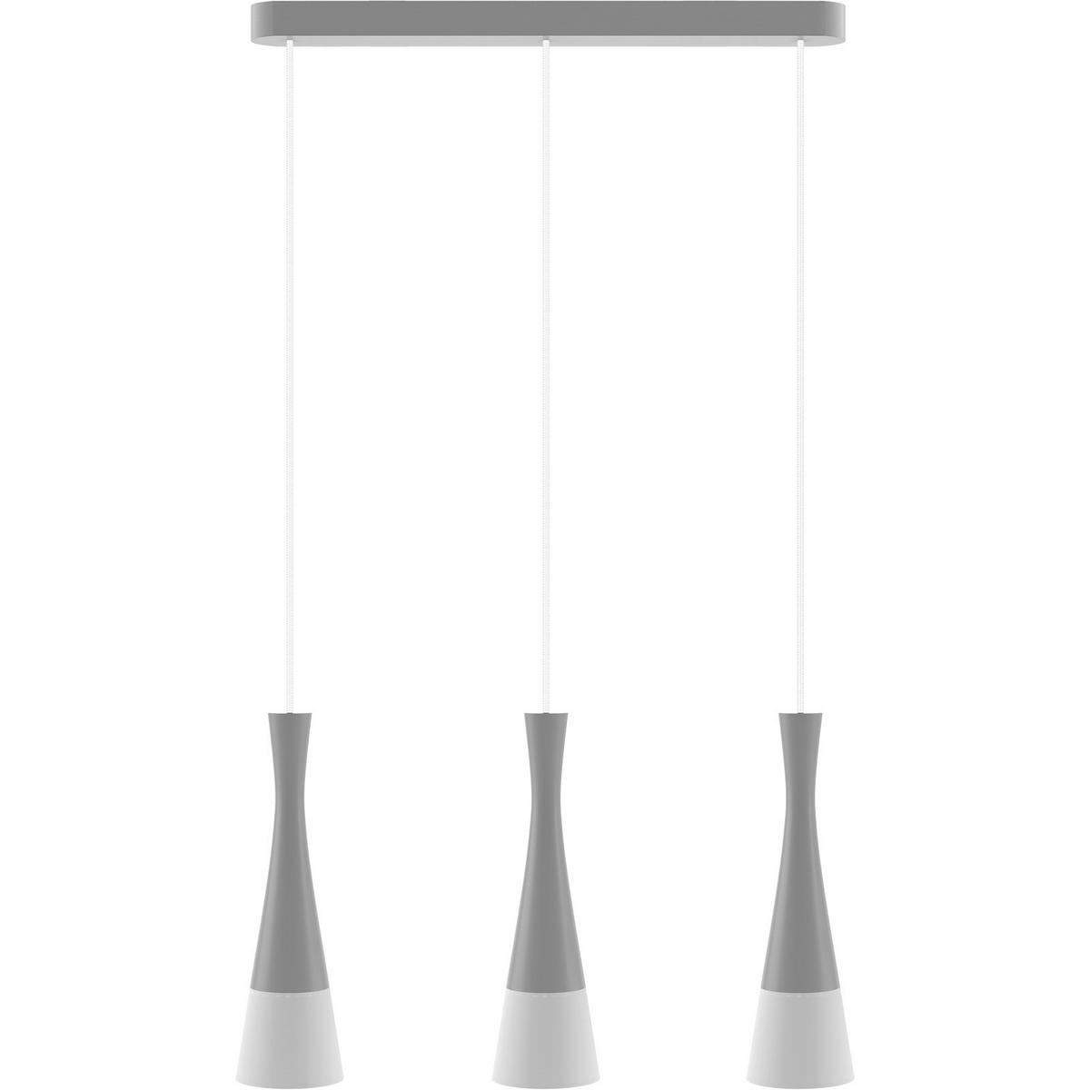 HÄNGELEUCHTE 75/150 cm  - Weiß/Grau, Design, Holz/Textil (75/150cm)