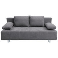 SCHLAFSOFA in Samt Anthrazit  - Chromfarben/Anthrazit, Design, Kunststoff/Textil (194/77/89cm) - MID.YOU