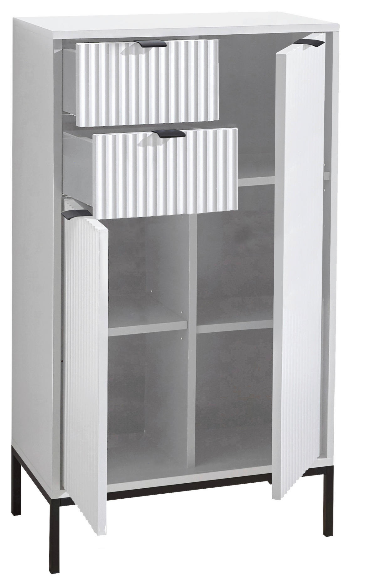 HIGHBOARD  in 60/106/32 cm  - Anthrazit/Weiß, MODERN, Holzwerkstoff/Kunststoff (60/106/32cm) - MID.YOU