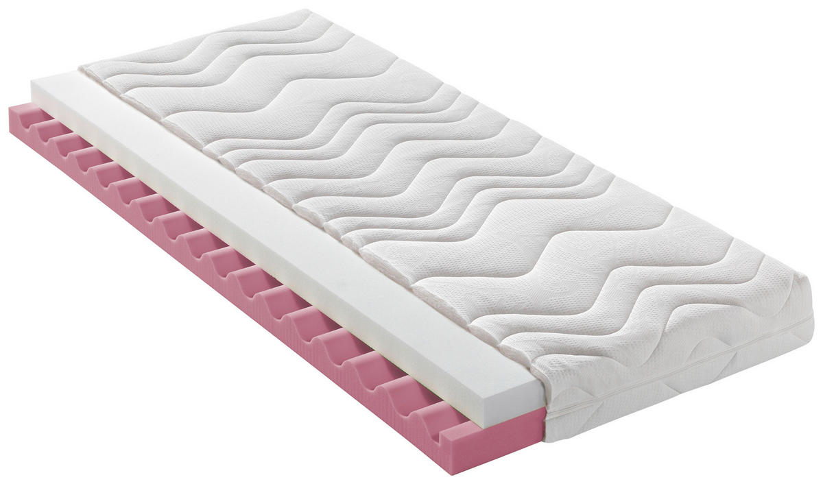 MATRACE Z PUR PĚNY, 90/200 cm - bílá, Konvenční, textil (90/200cm) - Sleeptex