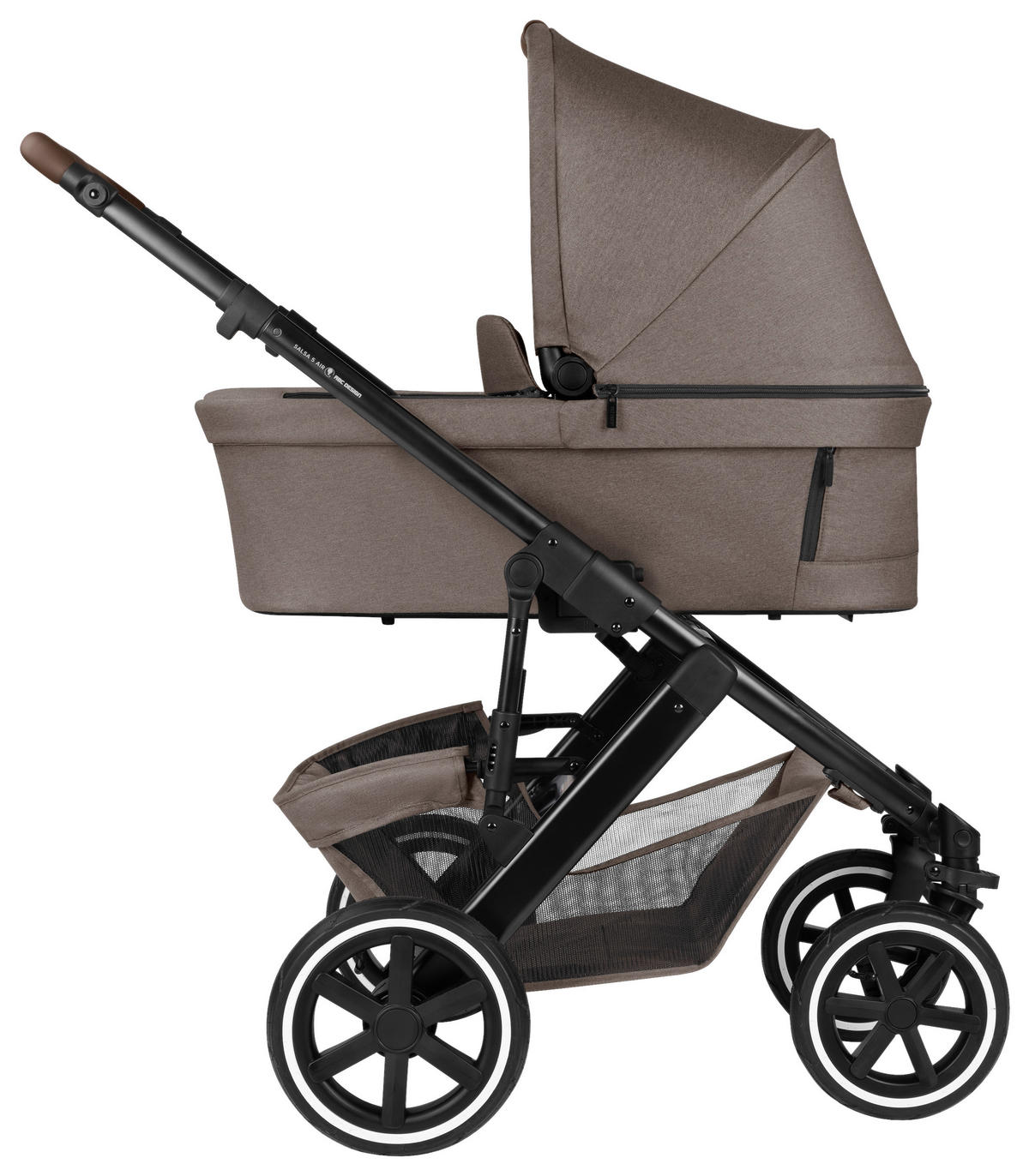 KINDERWAGENSET  Salsa 5 Air Frühjahrs-Set  Nature  - Graubraun/Schwarz, Basics, Textil/Metall (63/118/95.5cm) - ABC Design