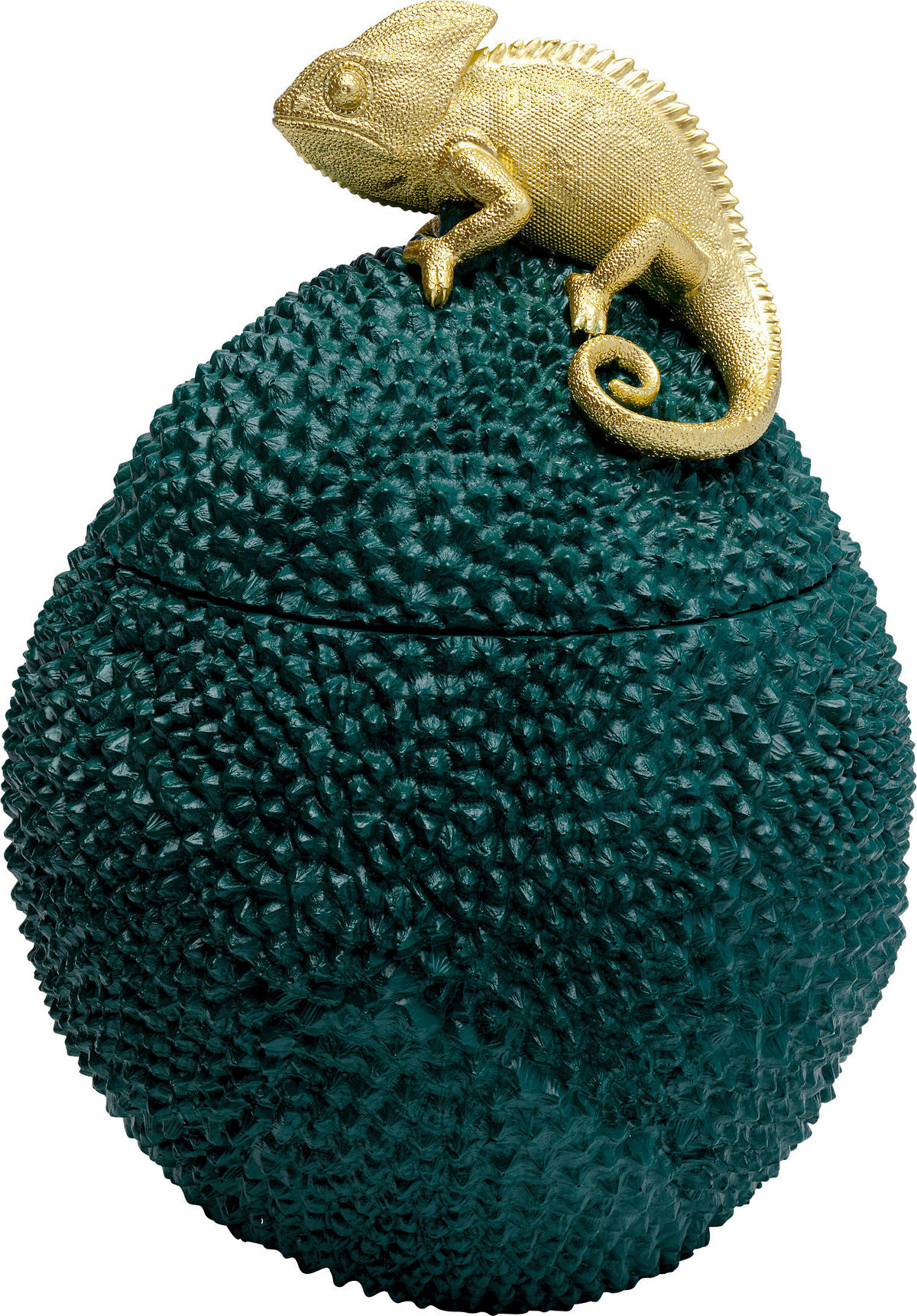 DEKODOSE - Dunkelgrün/Goldfarben, Design, Kunststoff (25/34/25cm) - Kare-Design