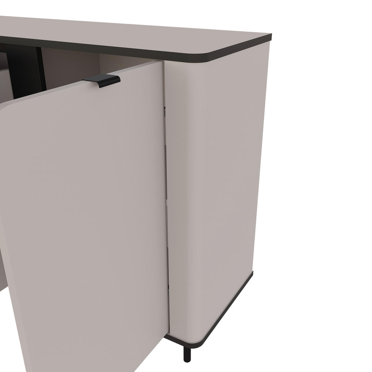 SIDEBOARD  in 136,8/82/35,2 cm  - Kaschmir/Schwarz, MODERN, Holzwerkstoff/Kunststoff (136,8/82/35,2cm) - Carryhome