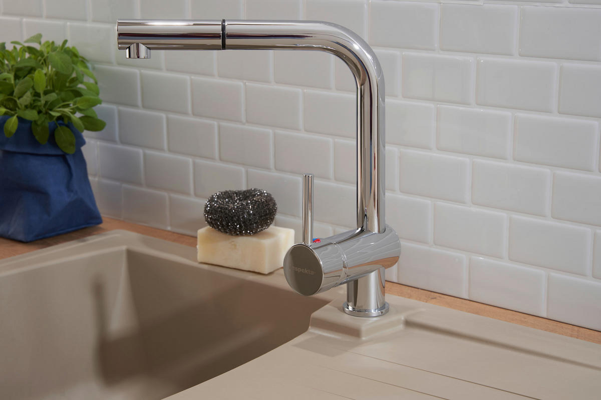 SPÜLE 1712BOSTON86X50B  - Beige, Trend, Glas/Kunststoff (86/20/50cm) - Respekta
