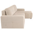 ECKSCHLAFSOFA  mit Cord Beige  - Beige/Schwarz, KONVENTIONELL, Textil (248/146cm) - Xora
