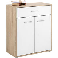 KOMODA   68/80/34 cm   bijela, boje hrasta  - bijela/boje hrasta, Moderno, drvni materijal/plastika (68/80/34cm) - Best Price