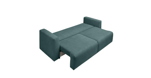 SCHLAFSOFA in Cord Blau  - Blau/Schwarz, Design, Kunststoff/Textil (250/92/105cm) - Carryhome