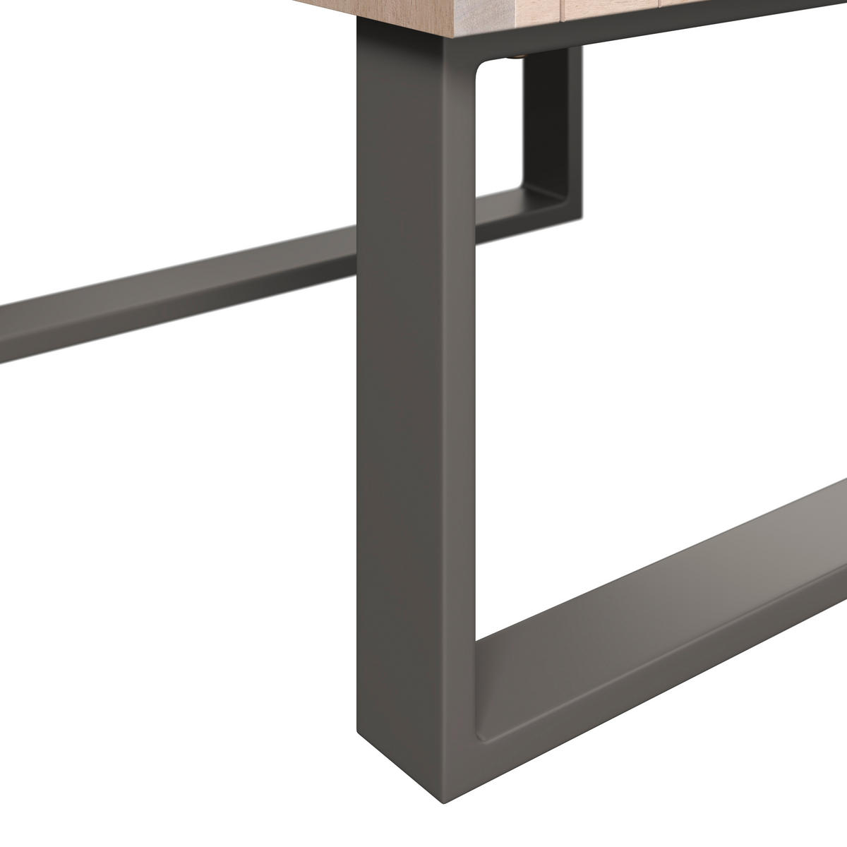 LOUNGEGARNITUR 216/238 cm Akazie Schichtholz, vollmassiv Aluminium  - Beige/Akaziefarben, MODERN, Holz/Metall (216/238cm) - Ambia Garden