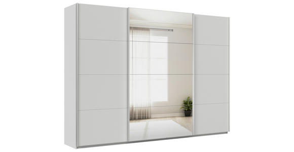 SCHWEBETÜRENSCHRANK  in Seidengrau  - Seidengrau/Alufarben, KONVENTIONELL, Glas/Holzwerkstoff (315/229/62cm) - Xora