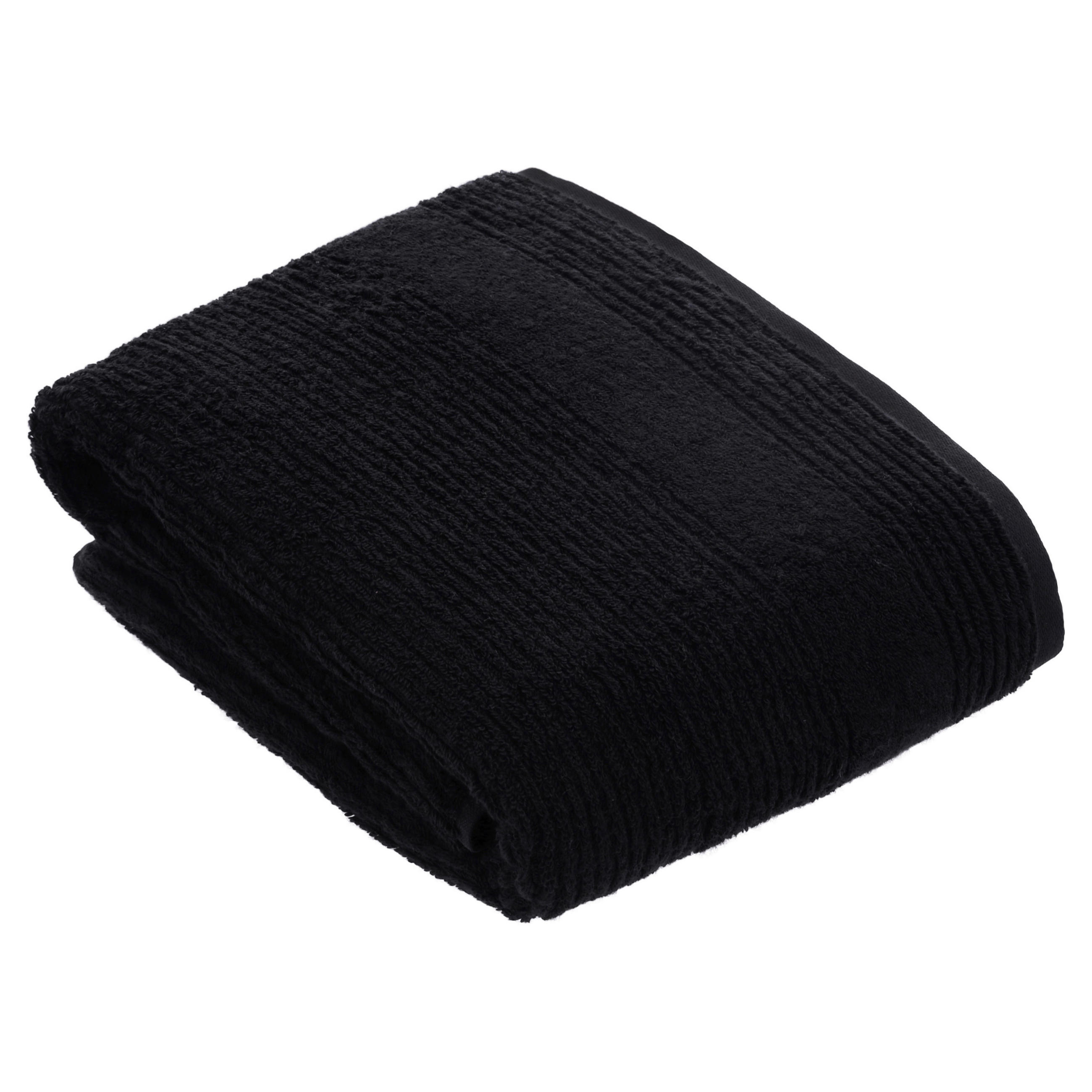 BADETUCH Tomorrow Schwarz 100/150 cm  - Schwarz, Basics, Textil (100/150cm) - Vossen