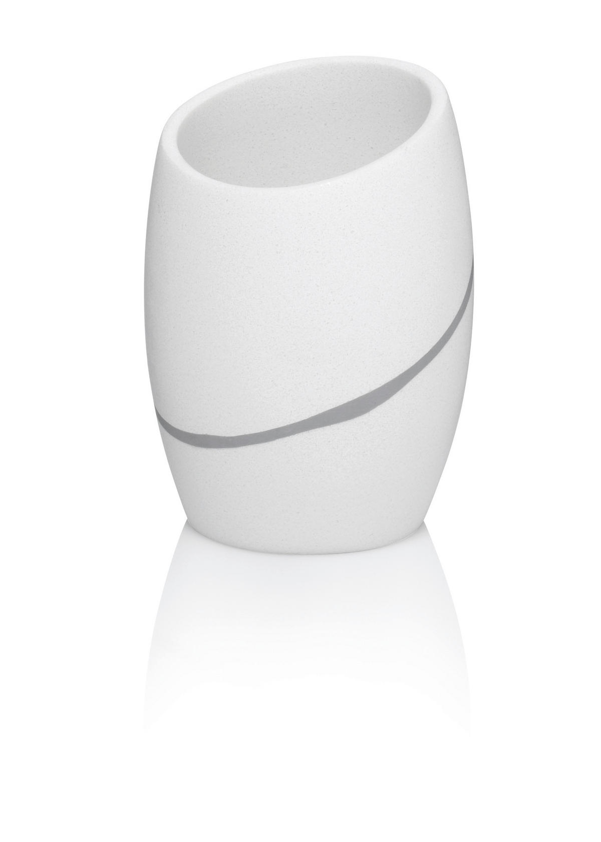 LONČEK ZA ZOBNE ŠČETKE - bela, Basics, umetna masa (8/11cm) - Kela