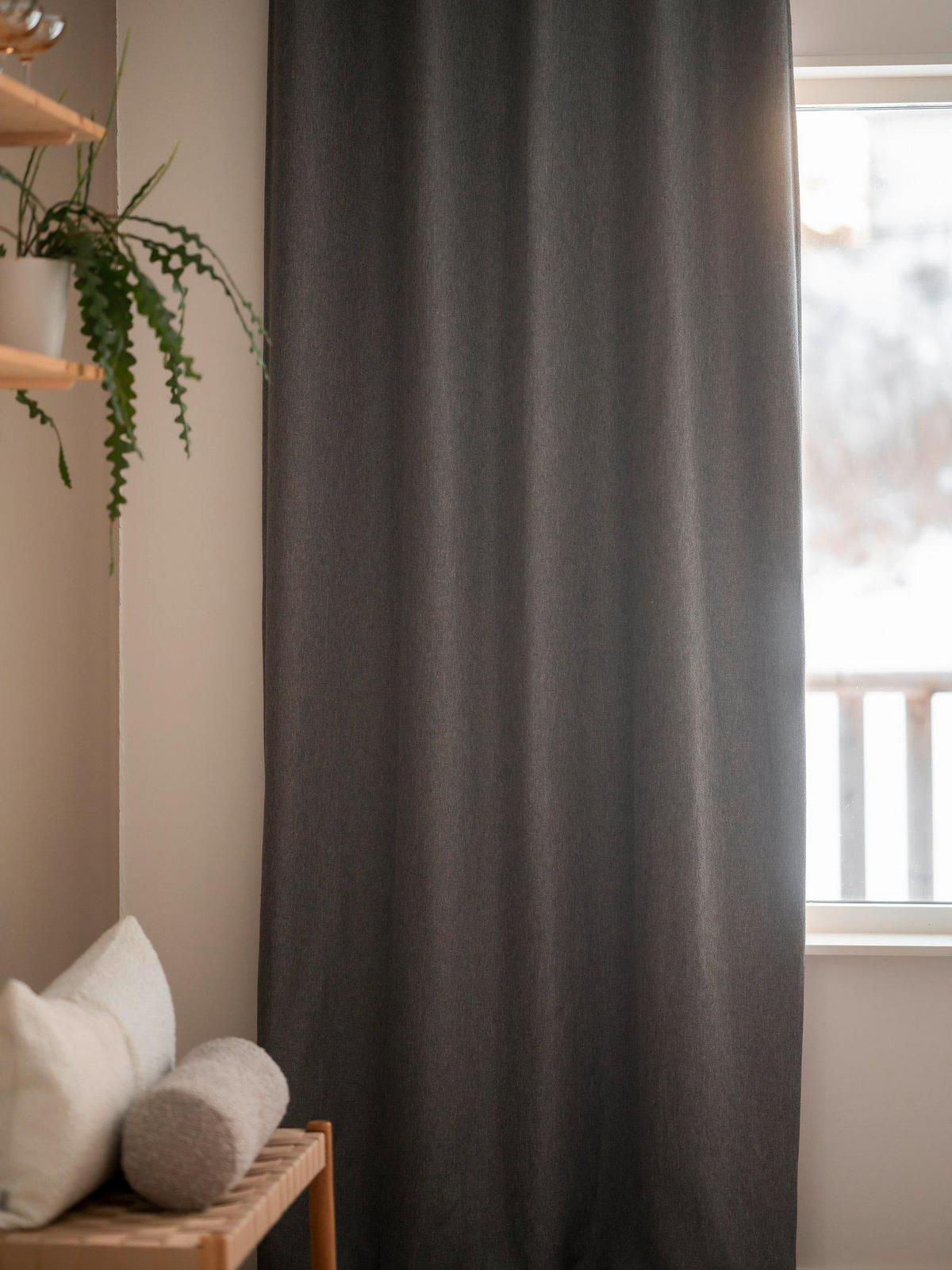 FERTIGVORHANG  halbtransparent   140/280 cm 2 Stück  - Grau, Basics, Textil (140/280cm) - Svanefors